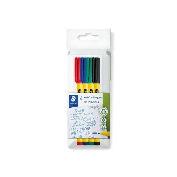 Liner, sada, 0,6 mm,  STAEDTLER "Noris® 307", 4 rôzne farby