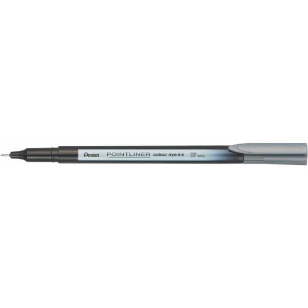 Liner, 0,4 mm, PENTEL "Pointliner", sivý