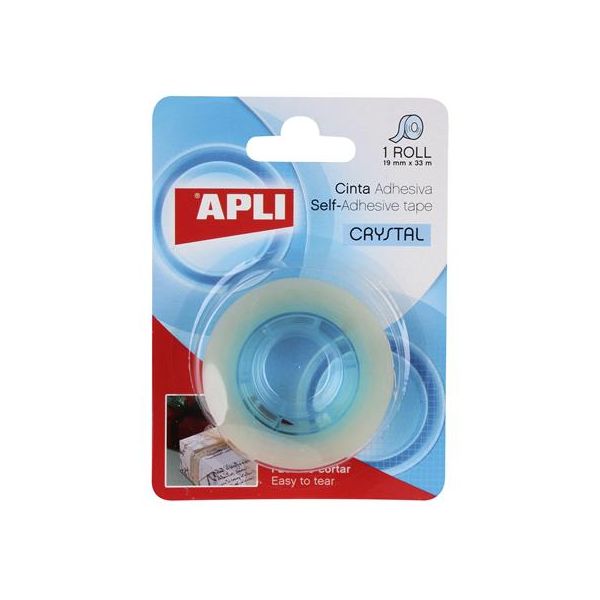 Lepiaca páska, 19 mm x 33 m, úplne priesvitná, APLI "Crystal"
