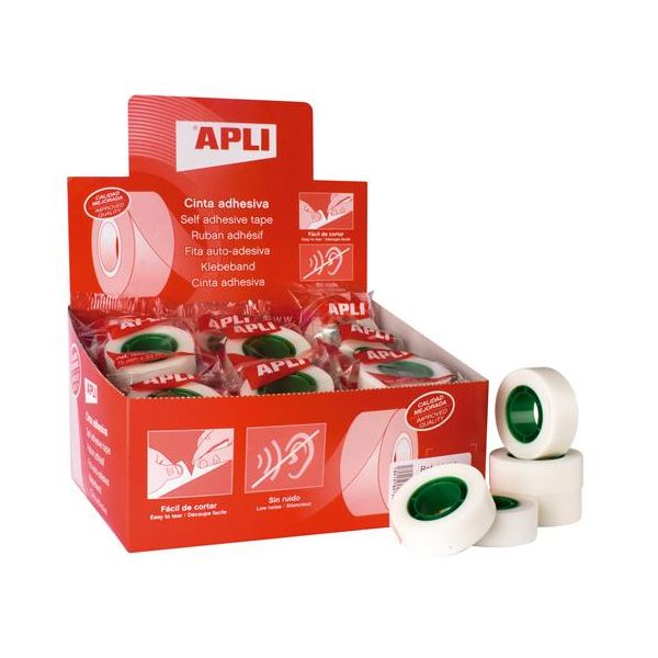 Lepiaca páska, popisovateľná, 19 mm x 33 m, APLI "Invisible", priehľadná