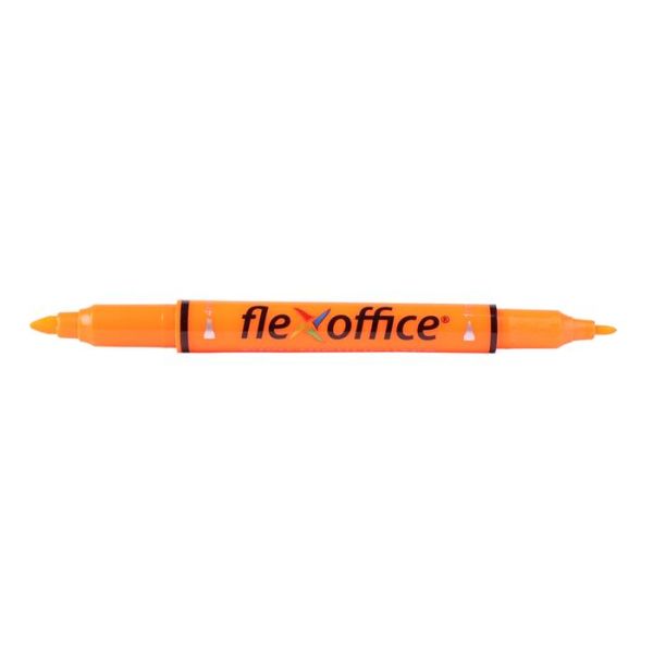 Zvýrazňovač, 1,0/4,0 mm, obojstranný, FLEXOFFICE "HL01", oranžový
