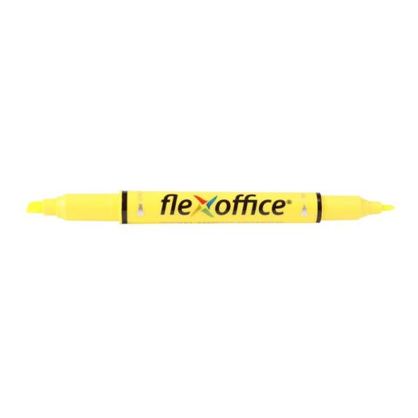 Zvýrazňovač, 1,0/4,0 mm, obojstranný, FLEXOFFICE "HL01", žltý