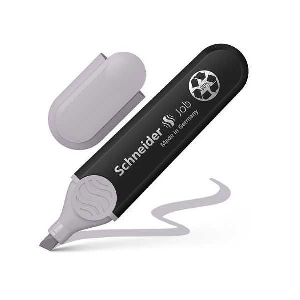 Zvýrazňovač, 1-5 mm, SCHNEIDER "Job Pastel", sivá