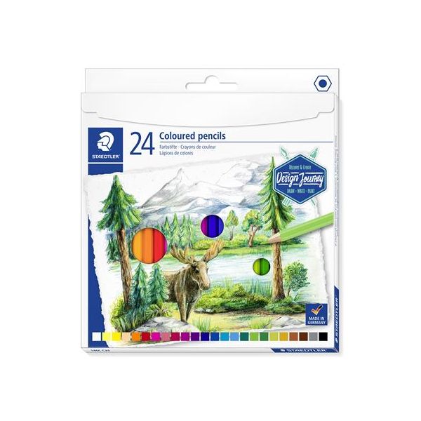 Farebné ceruzky, sada, šesťhranné, STAEDTLER "146 C", 24 rôznych farieb