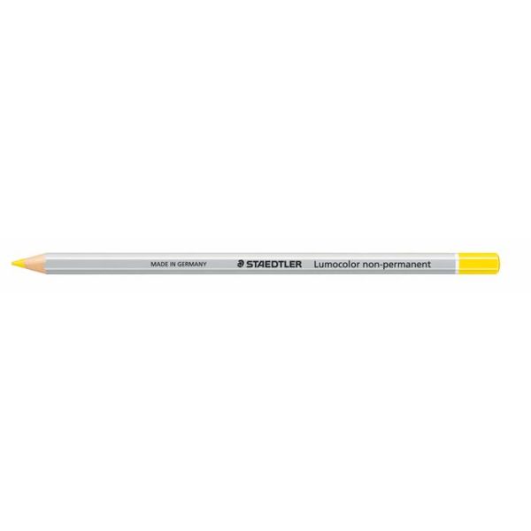 Farebná ceruzka, šesťhranná, na všetky povrchy, nepermanentná (omnichrom), STAEDTLER "Lumocolor 108", žltá