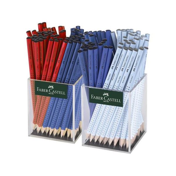 Grafitová ceruzka, displej, B, trojhranný tvar, FABER-CASTELL "Grip 2001", mix farieb