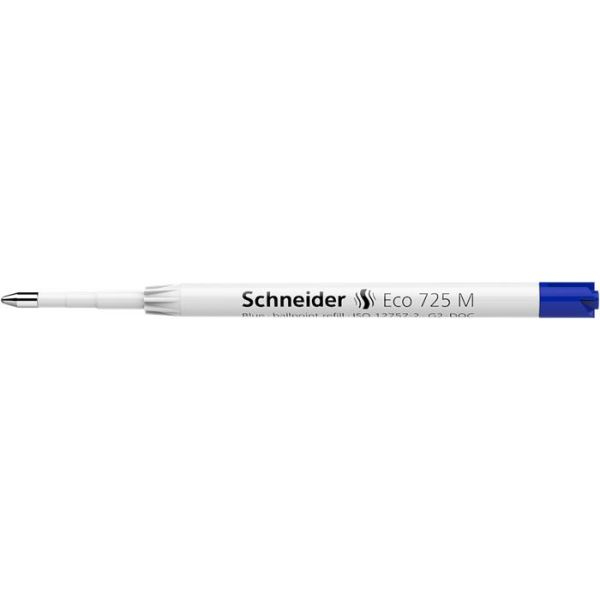 Náplň do guľ. pera, 0,5 mm, SCHNEIDER " Eco 725 M", modrá