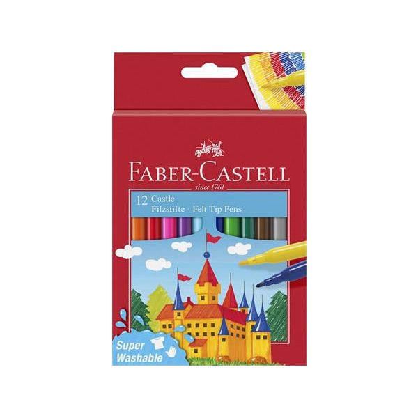 Fixky, sada, FABER-CASTELL, 12 rôznych farieb "Castle", 12ks