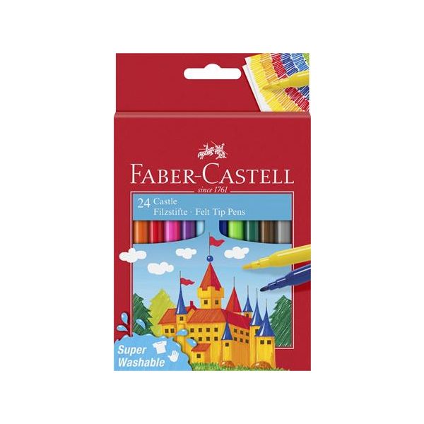 Fixky, sada, FABER-CASTELL, 24 rôznych farieb "Castle", 24ks