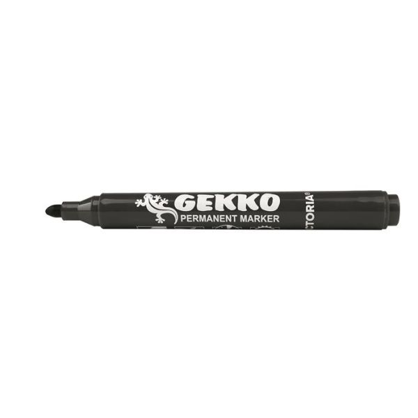 Permanentný popisovač, 1-3 mm, kužeľový hrot, VICTORIA OFFICE "Gekko", čierny