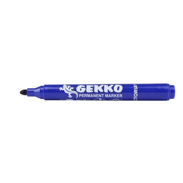 Permanentný popisovač, 1-3 mm, kužeľový hrot, VICTORIA OFFICE "Gekko", modrá