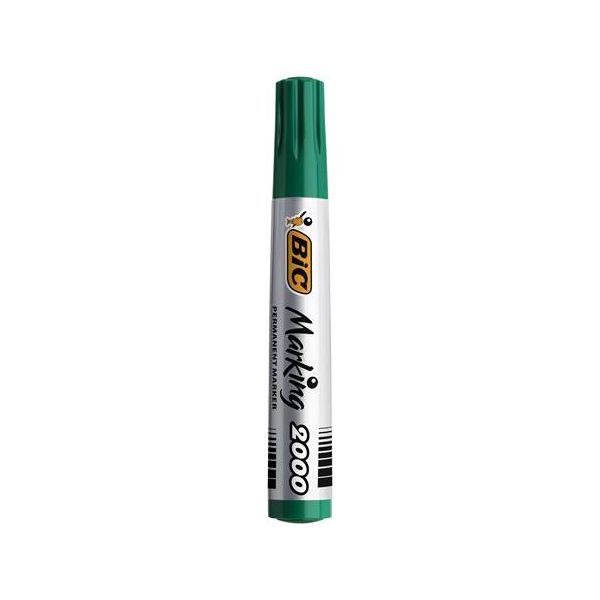 Permanentný popisovač, 4,95 mm, kužeľový hrot, BIC "ECO 2000", zelená