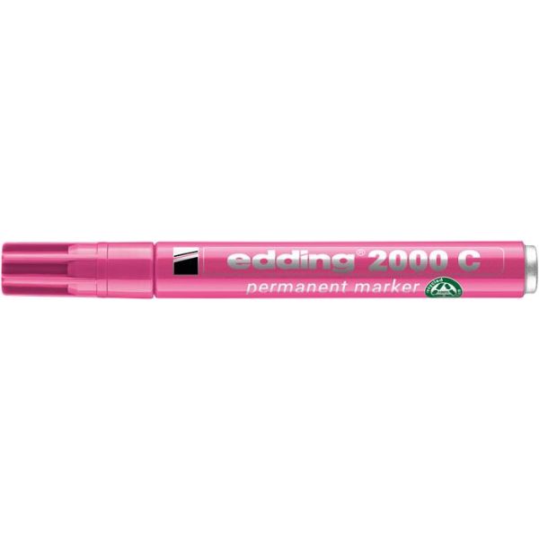 Permanentný popisovač, 1,5-3 mm, kužeľovitý hrot, EDDING "2000", ružová