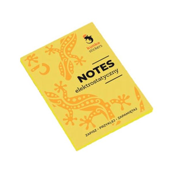 Poznámkový blok, elektrostatický, 70x98 mm, 100 listov, PANTA PLAST, žltá