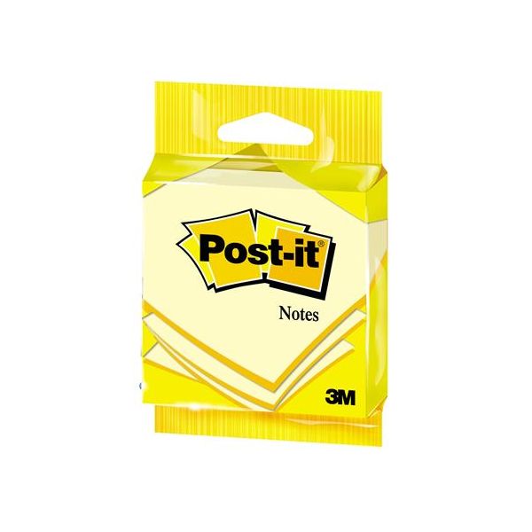 Samolepiaci bloček, 76x76 mm, 100 listov 3M POSTIT, žltý