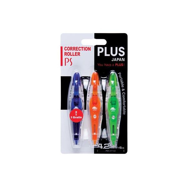 Korekčný roller, 4,2mm x 6m, PLUS "PS", 3 rôzne farby