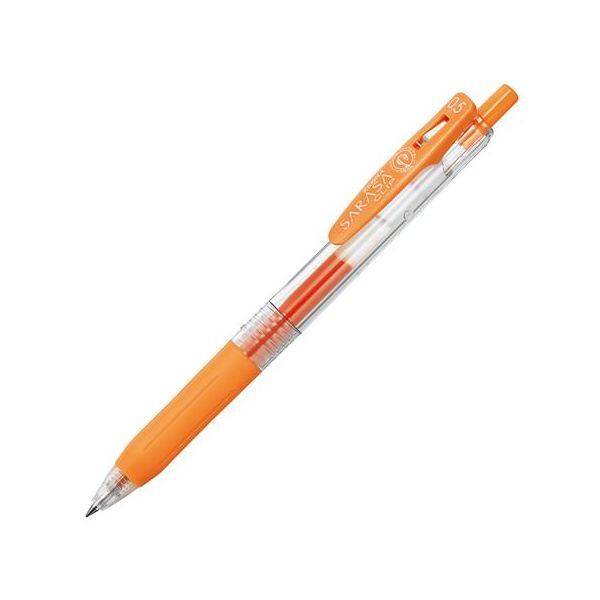 Gélové pero, 0,33 mm, stláčací mechanizmus, ZEBRA "Sarasa Clip", oranžové