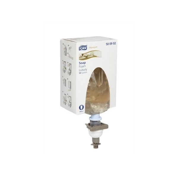 Penové mydlo, 0,8 l, S3 systém, TORK "Luxus Soft", priehľadná