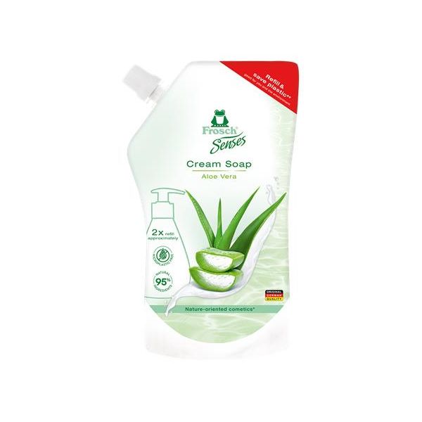 Tekuté mydlo, náhradná náplň, 0,5 l, FROSCH, aloe vera