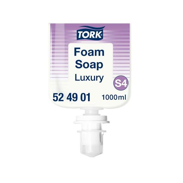 Penové mydlo, 1 l, S4 systém, TORK "Luxury", priehľadná
