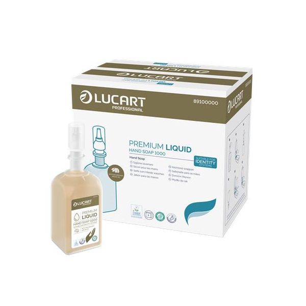 Tekuté mydlo, náplň, 1 l, LUCART "IDENTITY Premium", teplá oranžová