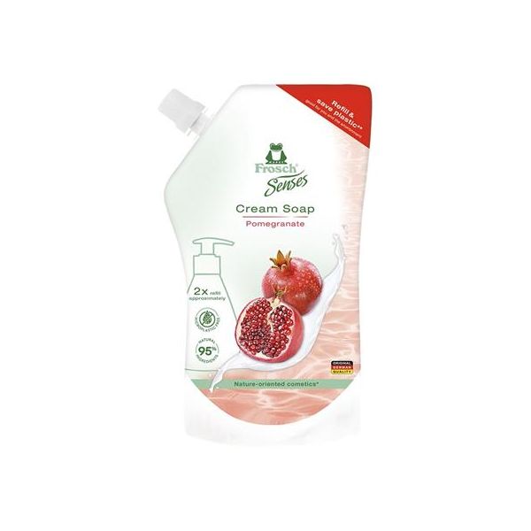 Tekuté mydlo náhradná náplň, 500 ml, FROSCH, granátové jablko