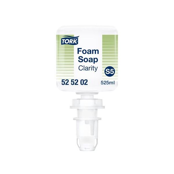 Penové mydlo, 0,525 l, systém S5, TORK "Mini Clarity", priehľadná