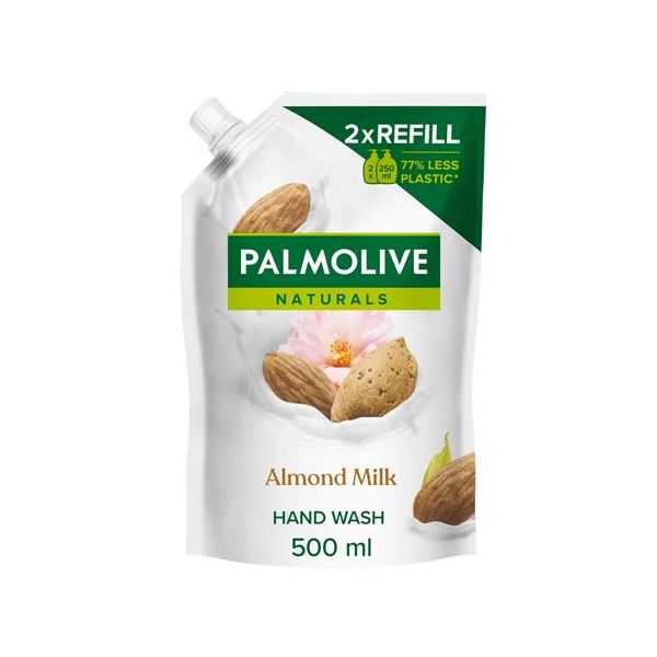 Tekuté mydlo, náhradná náplň, 0,5 l, PALMOLIVE Nourishing "Almond milk"