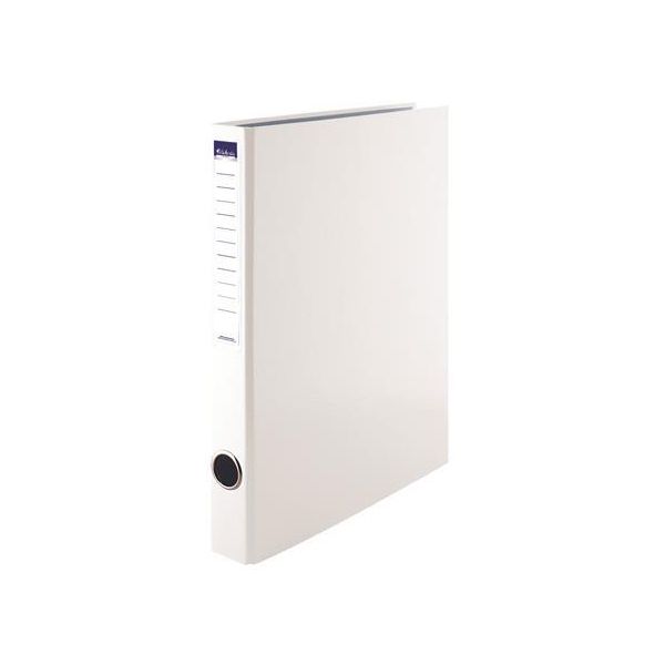 Krúžkový šanón, 4 krúžky, 35 mm, A4, PP/kartón, VICTORIA OFFICE, biely