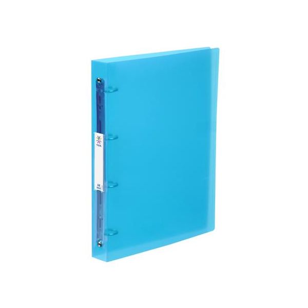 Krúžkový šanón, 4 krúžky, 40 mm, A4, maxi, PP, vymeniteľný štítok, VIQUEL "Propyglass", modrá