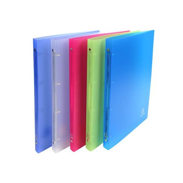 Krúžkový šanón, 4 krúžky, 20 mm, A4, PP, EXACOMPTA EXACOMPTA "Chromaline", mix farieb