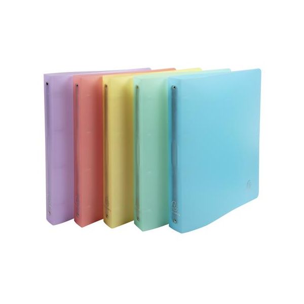 Krúžkový šanón, 4 krúžky, 40 mm, A4, EXACOMPTA,  mix pastelových farieb