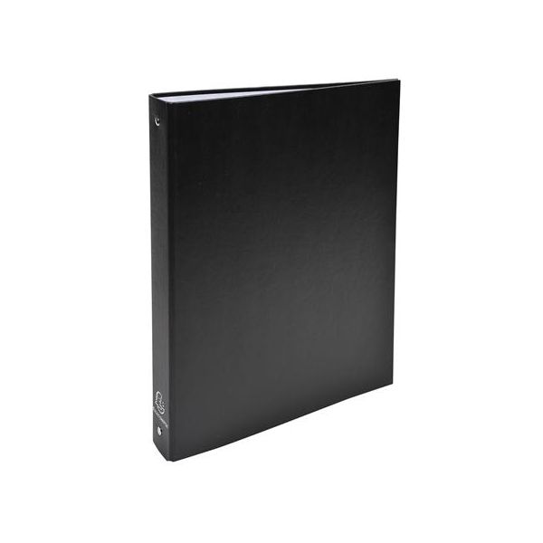 Krúžkový šanón, 4 krúžky, 40 mm, A4, kartón, EXACOMPTA, čierny