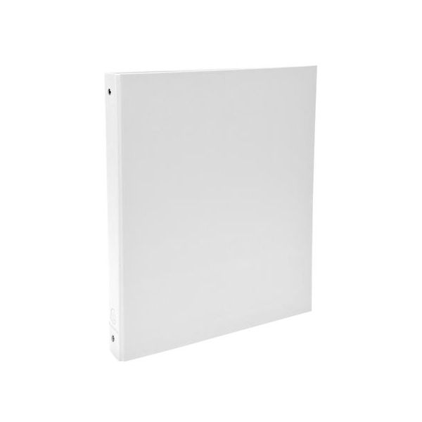 Krúžkový šanón, 4 krúžky, 40 mm, A4, kartón, EXACOMPTA, biely