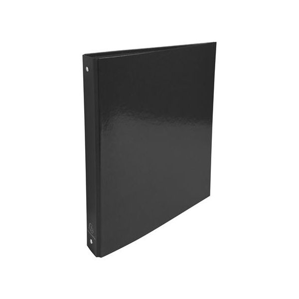 Krúžkový šanón, 4 krúžky, 40 mm, kartón, EXACOMPTA "Iderama", čierny