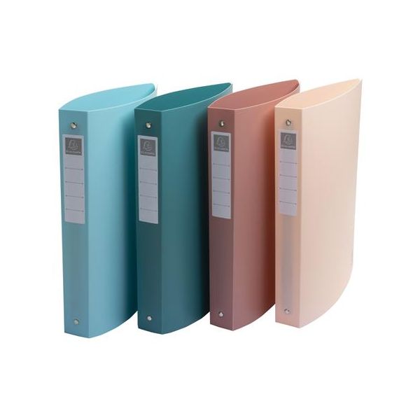 Krúžkový šanón, 4 krúžky, 30 mm, A4, EXACOMPTA "Skandi", mix farieb