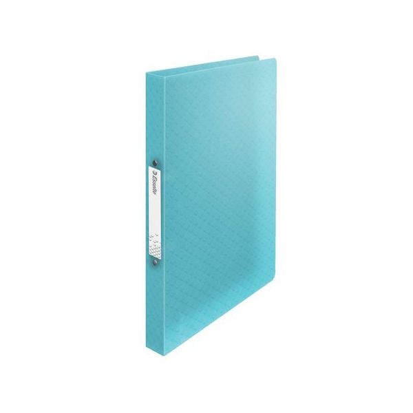 Krúžkový šanón, s 2-krúžkovým mechanizmom, 25 mm, A4, PP, ESSELTE "Colour`Ice", modrá