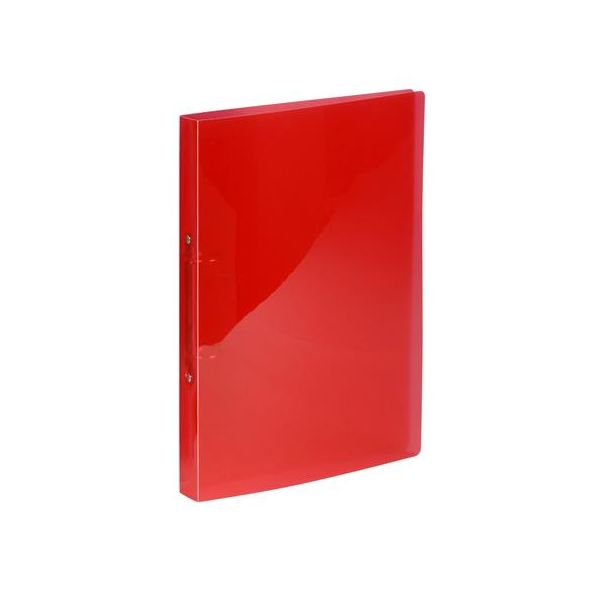 Krúžkový šanón, 2 krúžky, 20 mm, A4, PP, VIQUEL "Propyglass", červená