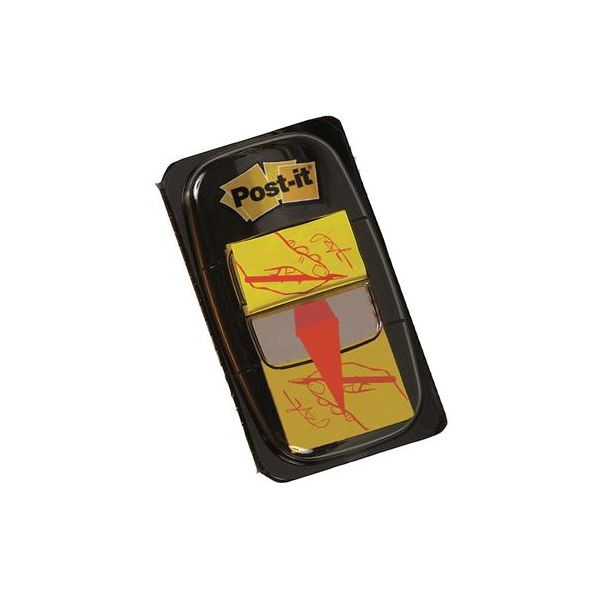 Záložka, plastová, 50 listovk, 25x43 mm, 3M POSTIT, ikonová/s podpisom