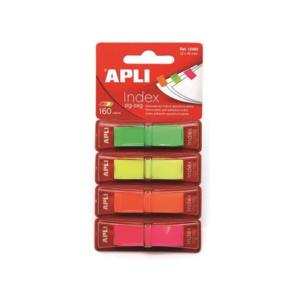 "Z" záložky, fluoreskujúce, 160 ks/bal, APLI