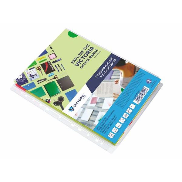 Euroobal na katalógy, A4, 150 mikr., číry, 20 mm, VICTORIA OFFICE