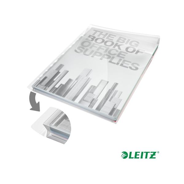 Euroobal, A4, 180 mikr., číry povrch, 20 mm, s chlopňou, LEITZ "Jumbo"