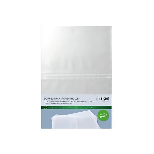 Puzdro do obalu na jedálny lístok, A5, SIGEL, priehľadné