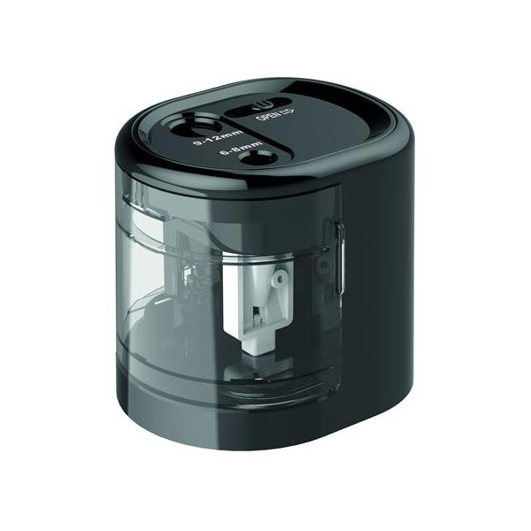 Strúhadlo, 2 otvory, stolové, elektrické, USB konektor, RAPESCO"PS12-USB", čierna