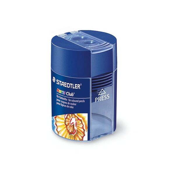 Strúhadlo, dvojdierové, so zásobníkom, STAEDTLER , modré