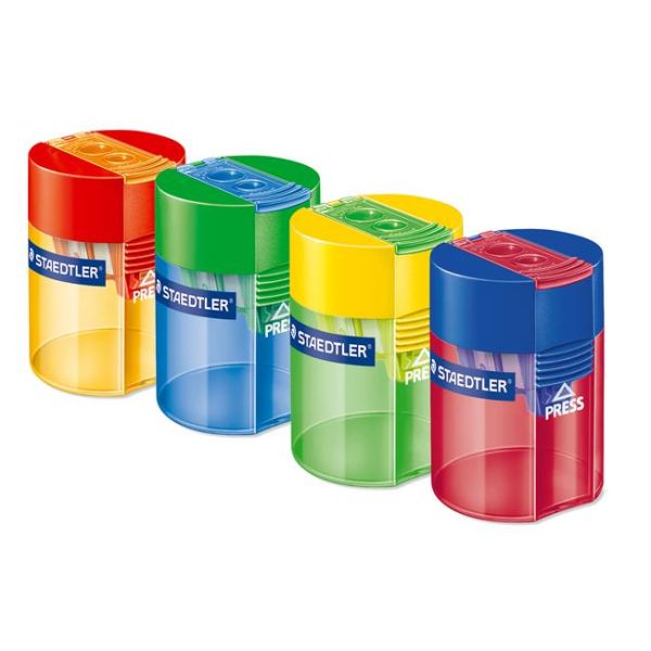 Strúhadlo, dvojdierové, so zásobníkom, STAEDTLER "512", mix farieb