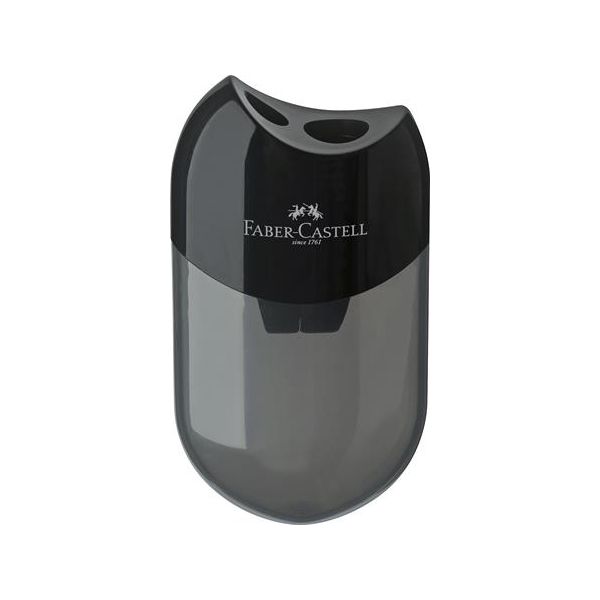 Strúhadlo, dvojdierové, FABER-CASTELL, čierne