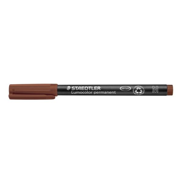 Permanentný popisovač, OHP, 1 mm, STAEDTLER "Lumocolor® 317 M", hnedá