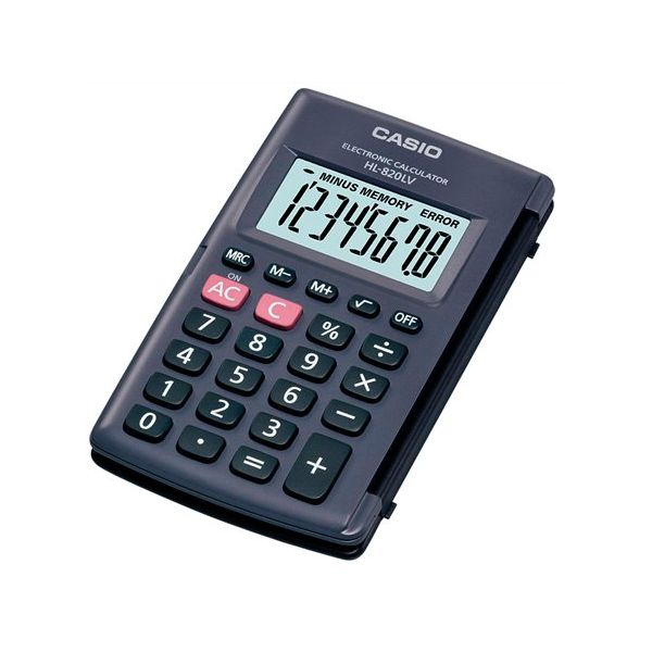 Kalkulačka, vrecková,  8 miestny displej, CASIO "HL-820LV"