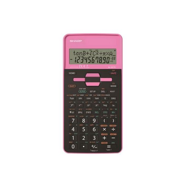 Kalkulačka, vedecká, 273 funkcií, SHARP "EL-531", pink